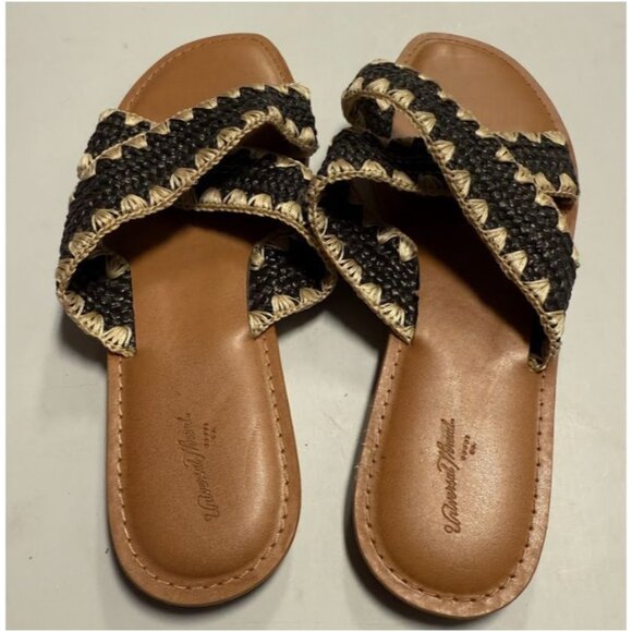 Universal Thread Womens Esmeralda Slide Sandals Tan Comfortable Sz 11 - Picture 3 of 5